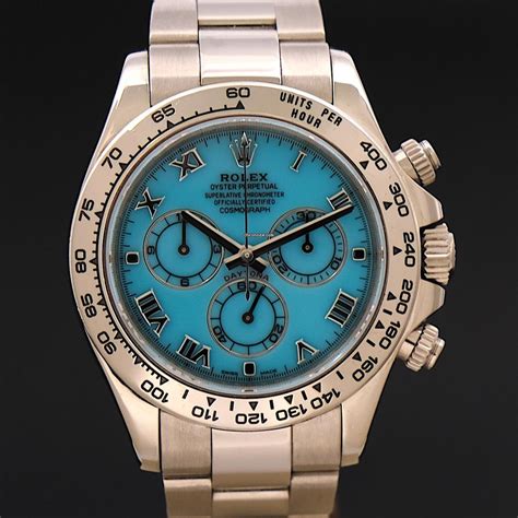 rolex daytona two tone blue dial price|rolex daytona tiffany blue.